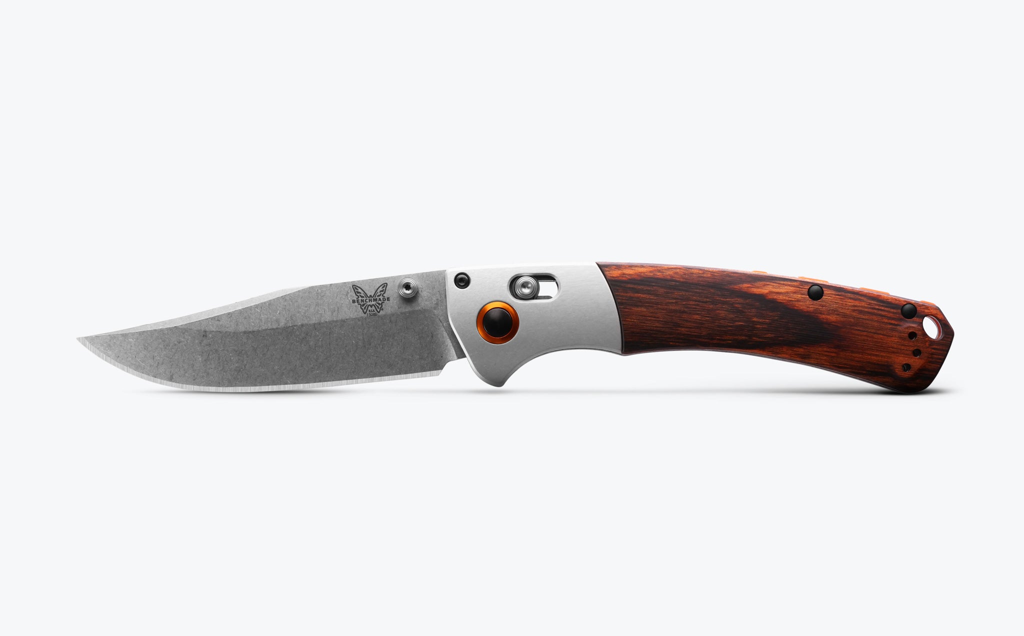 Crooked River | Gray Aluminum & Wood | Clip-point