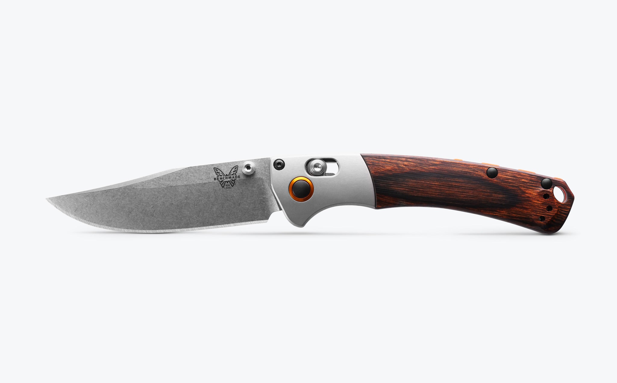 Mini Crooked River | Gray Aluminum & Wood | Clip-point